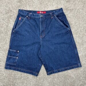 Vintage Y2K Guess Jeans Workwear Carpenter Jean Shorts Jorts Size 36 (Fits 34)